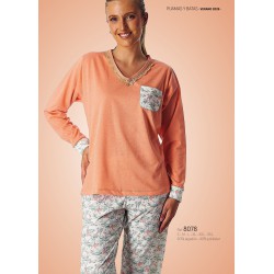 Pijama mujer FINO MANGA LARGA
