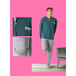 Pijama hombre TAPETA BOTONES